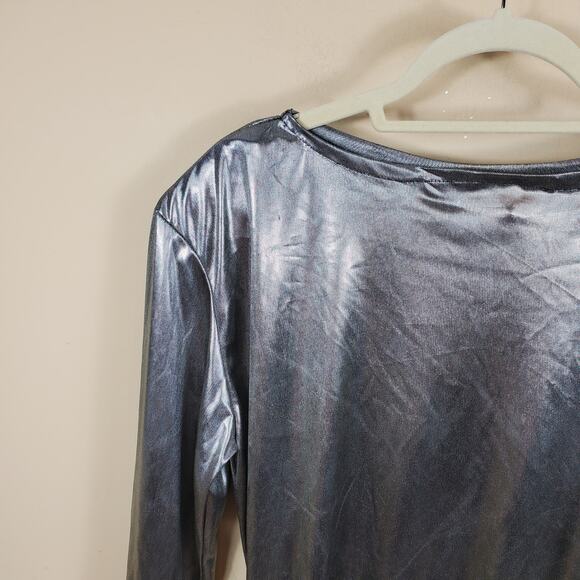 Vintage Metallic 3/4 Blouse Women's Size M - Picture 6 of 11